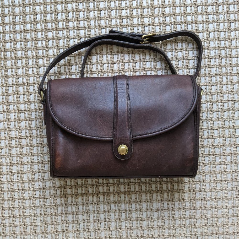 Vintage Coach Mahogany Roll Bag USA 1980s